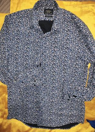 Стильная нарядная фирменная рубашка бренд.f&amp;f.л.8 фото