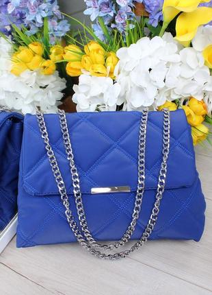 Женская стильная и качественная сумка синий оксфорд