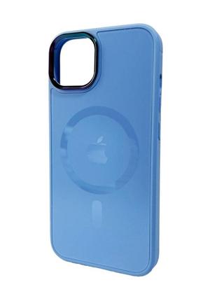 Чохол для смартфона ag glass sapphire magsafe logo for apple iphone 12/12 pro sierra blue