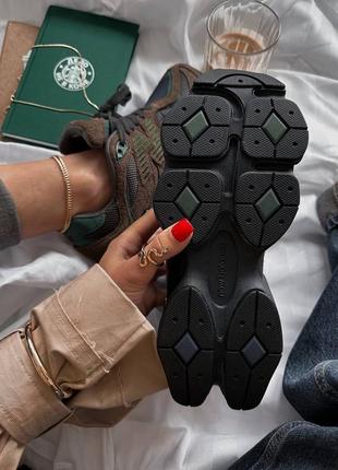 Стильные женские и мужские кроссовки new balance 9060 beef and broccoli коричневые