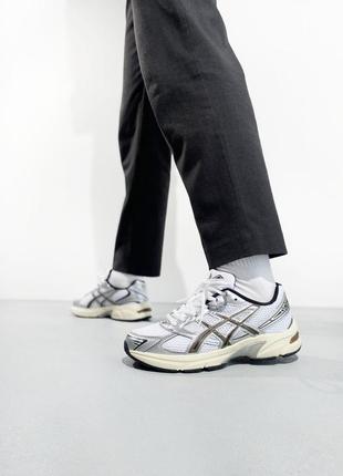 👟 кросівки     asics gel-1130 white/silver/brown    / наложка bs👟7 фото