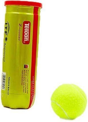 Мяч для большого тенниса t818p3 3шт салатовый (60496011), teloon