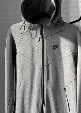 Nike tech fleece найк худи серая женская течь флис кофта2 фото