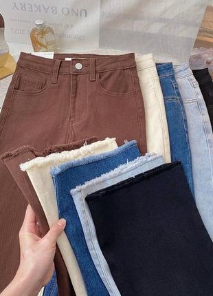 Жіночні, стильні джинси кльош. хіт 2023 року💥😍,женские джинсы клеш3 фото