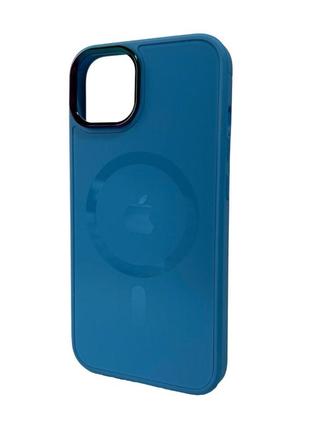 Чохол для смартфона ag glass sapphire magsafe logo for apple iphone 12/12 pro blue