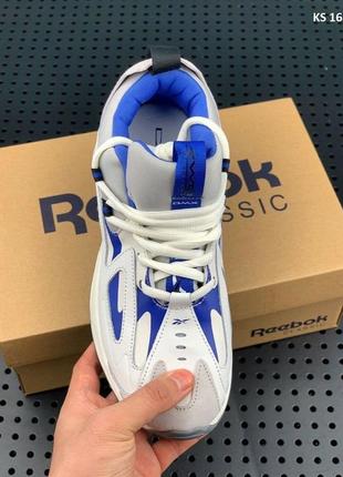 Кросівки reebok dmx синьо-білі6 фото