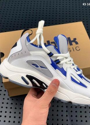 Кросівки reebok dmx синьо-білі2 фото