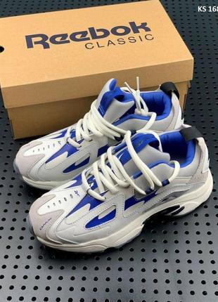 Кросівки reebok dmx синьо-білі9 фото