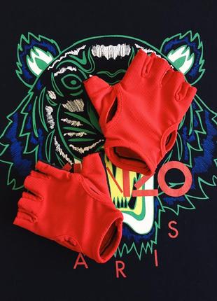 Ярко-красные перчатки для фитнеса oysho спортивные перчатки для тренажерного зала1 фото