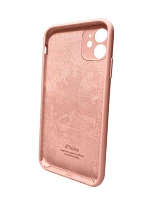 Чохол для смартфона silicone full case aa camera protect for apple iphone 11 pro max кругл 37, grapefruit 2