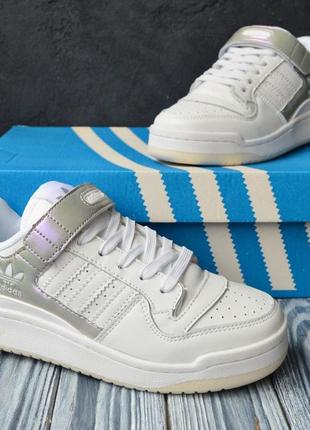 Розпродаж! adidas forum кросівки кеди жіночі білі шкіряні весняні осінні демісезонні демісезон відмінна якість низькі шкіра