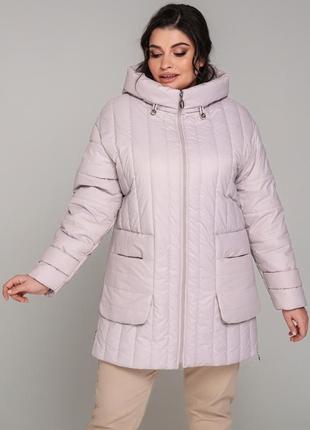 Довга весняна куртка прямого крою на тинсулейті детройт великих розмірів 50-60 розміри різні кольори лід