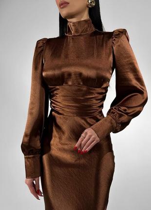 Вечернее премиальное шовладное блестящее платье из итальянского шелка xs s m l ⚜️ премиум вечернее платье с открытой спиной шелк7 фото