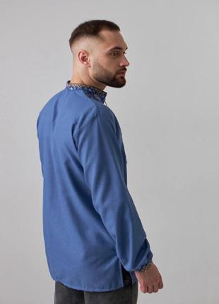 Мужская вышиванка домотканое полотно