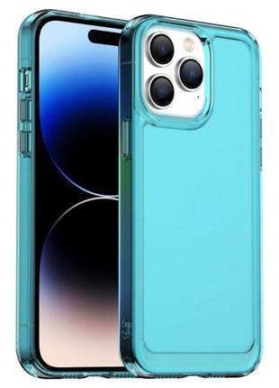 Чохол для смартфона cosmic clear color 2 mm for apple iphone 15 pro max transparent blue