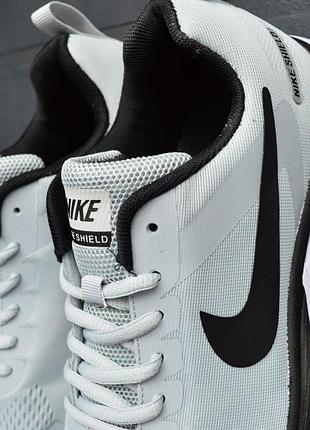 Nike shield running серые с черным кроссовки мужские легкие сетка весенние летние демисезонные демисезон низкие найк5 фото