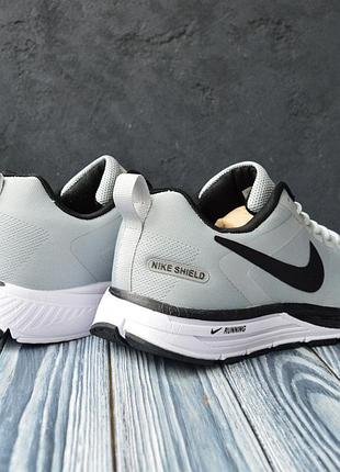Nike shield running серые с черным кроссовки мужские легкие сетка весенние летние демисезонные демисезон низкие найк3 фото