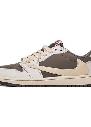 Nike air jordan 1 low og x travis scott “reverse mocha”2 фото