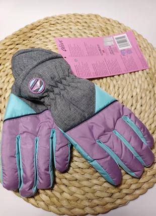 Зимние теплые спортивные перчатки краги для снега
