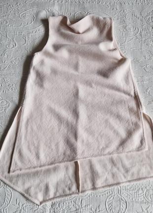Женская пудрово бежевая туника блузка платье ассиметрия cos7 фото
