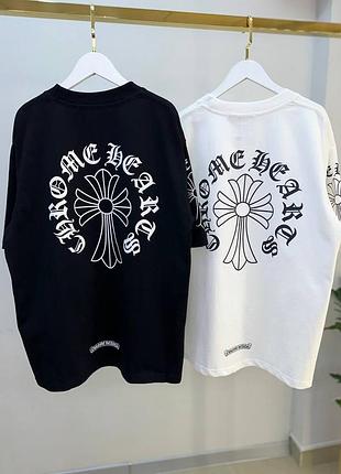 Брендова футболка в стилі chrome hearts