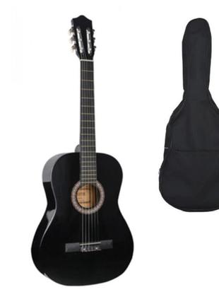 Классическая гитара figure 104bk 4/4, цвет черный + чехол
