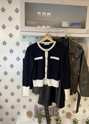 Стильный укороченный кардиган с пуговицами в стиле dior