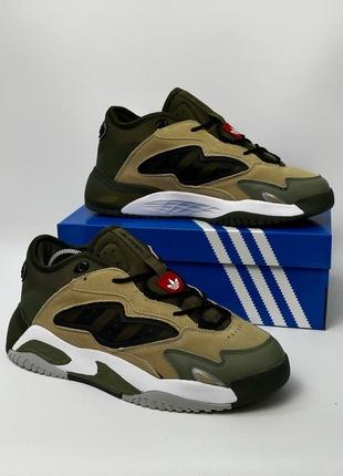 Мужские кроссовки Support adidas streetball - 2 на весну в хаки-черном цвете premium качества, стильные и удобные кроссовки на каждый день