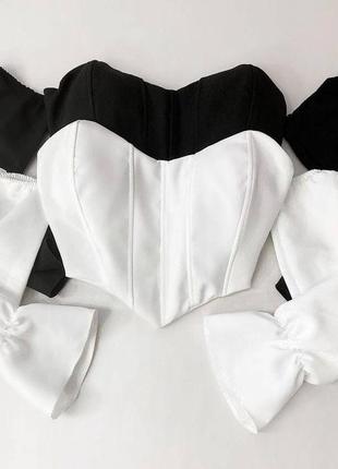 Блузка с имитацией корсета,блузка с лимитацией корсета2 фото