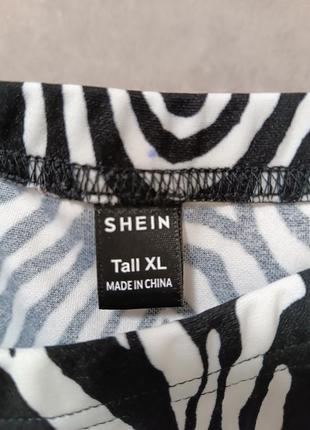 Юбка зебра с разрезом на высокой посадке shein9 фото