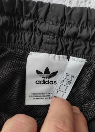 Мужские короткие нейлоновые плавательные шорты с лампасами adidas original4 фото