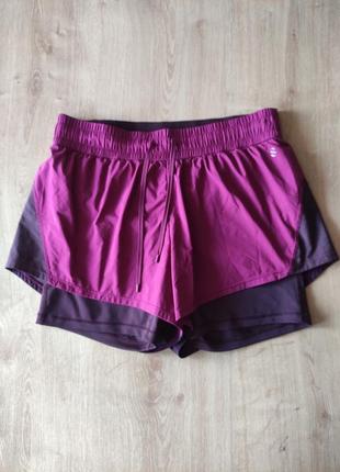 Женские спортивные двойные шорты с тайтсами h&m . pазмер- м.