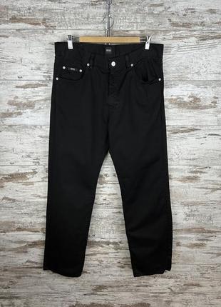 Мужские черные штаны hugo boss джинсы брюки размер 34 на 32 чиносы карго10 фото