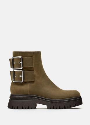 Ботинки zara/ сапоги zara/ кожаные сапоги zara3 фото