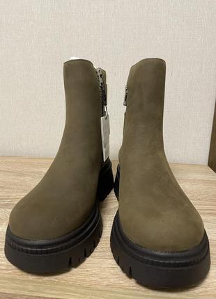 Ботинки zara/ сапоги zara/ кожаные сапоги zara7 фото