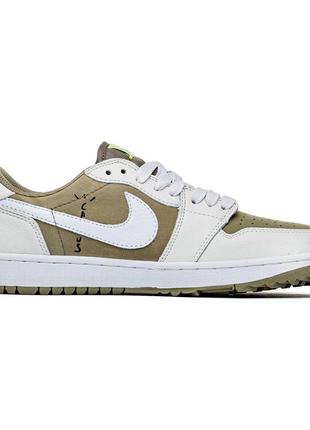 Мужские кроссовки nike air jordan ×travis scott golf premium качества, удобные и стильные кроссовки на каждый день4 фото