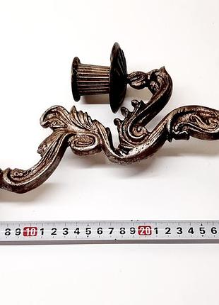 Старинный подсвечник на две свечи, винтажный канделябр, отличное состояние