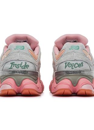 New balance 9060 joe freshgoods grey pink4 фото