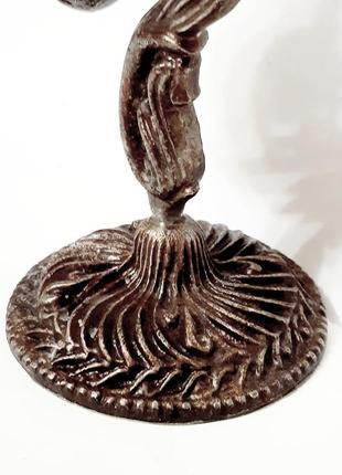 Старинный подсвечник на две свечи, винтажный канделябр, отличное состояние