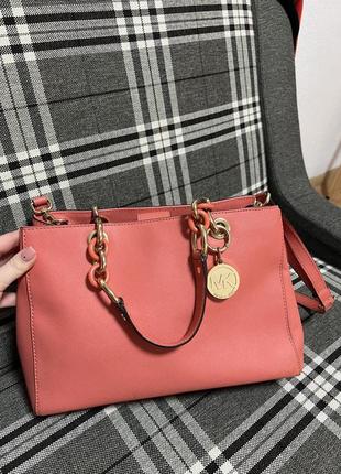 Коралова сумка michael kors3 фото