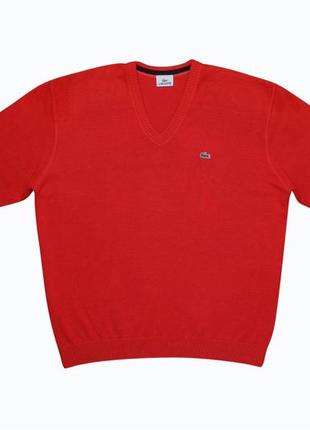 Мужская кофта красная сочная теплая lacoste 6 2xl xl3 фото