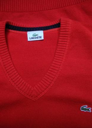 Чоловіча кофта червона соковита тепла lacoste 6 xl 2xl