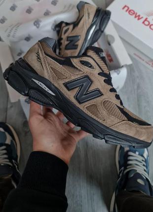 Мужские кроссовки new balance 990v3 jjjound brown black2 фото