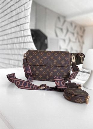 Сумка женская louis vuitton, коричневая (луи виттон, витон, клатч, маленькая, сумочка)