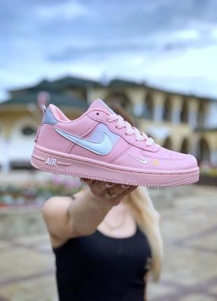 Красивейшие женские кроссовки nike air force af-1 розовые пудровые