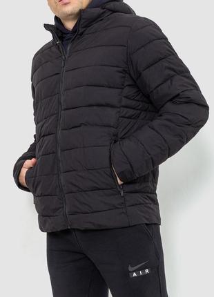Куртка мужская демисезонная с капюшоном, цвет черный, 234r889842 фото