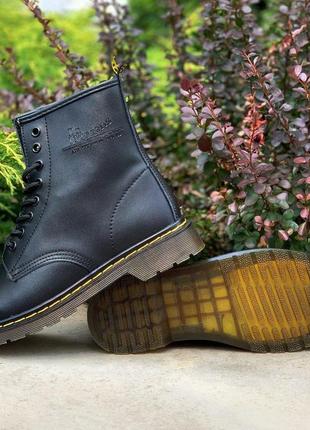 Чоловічі чорні черевики dr. martens Leopard 1460 black2 фото