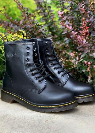 Чоловічі чорні черевики dr. martens Leopard 1460 black3 фото
