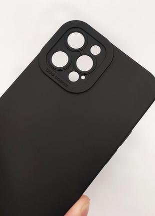Чехол silicone case full camera iphone 12pro black1 фото