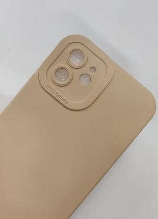 Чехол silicone case full camera iphone 12 ivory